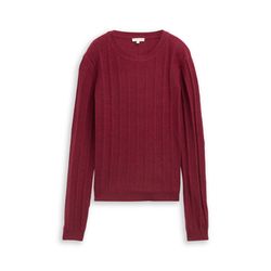 Tom Tailor Rib knit jumper with wool - red (39063)