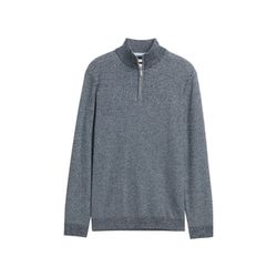 Tom Tailor Troyer knitted sweater with structure - blue (38775)