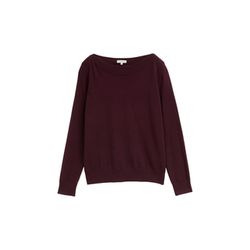 Tom Tailor Knitted sweater with boat neck - red (10525)