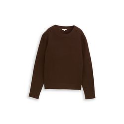 Tom Tailor Knitted sweater with round neckline - brown (27506)