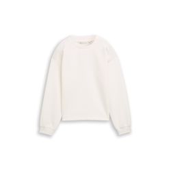 Tom Tailor Denim Sweatshirt mit Rundhalsausschnitt - weiß (10332)