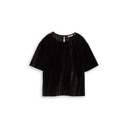 Tom Tailor Denim T-shirt ample en velours - noir (14482)