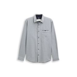 Tom Tailor Regular Fit Hemd mit Brusttasche - blau (38937)