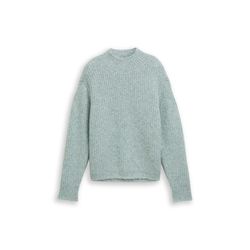 Tom Tailor Denim Relaxed fit knitted sweater with stand-up collar - blue (14395)