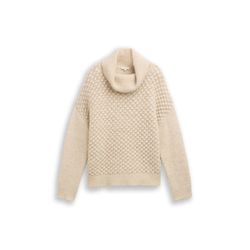 Tom Tailor Knitted sweater with turtleneck - beige (36844)