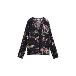 Tom Tailor Loose-fitting patterned blouse - blue (38400)