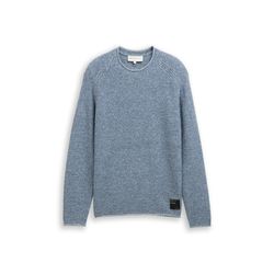 Tom Tailor Denim Strickpullover in Melange-Optik - grün (39363)