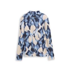 Tom Tailor Slim fit long-sleeved shirt with pattern - blue (39031)