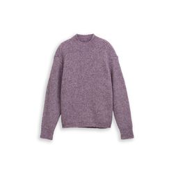 Tom Tailor Denim Relaxed fit knitted sweater with stand-up collar - violet (39153)