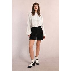 Molly Bracken Shorts aus Samt, hohe Taille - schwarz (NOIR)
