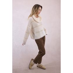 Molly Bracken Striped knit sweater - beige (ECRU)
