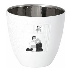 Räder Tealight holder (Ø9.5x9cm) - white/silver (0)