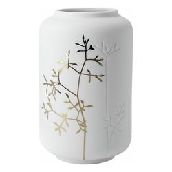 Räder Vase with gold accents (Ø10.4x16.8cm) - white (0)