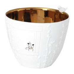 Räder Tealight holder (Ø9.1x8.2cm) - white/gold (0)