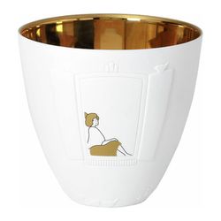 Räder Tealight holder (Ø9.5x9cm) - white/gold (0)