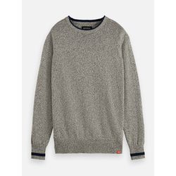 Scotch & Soda Melange regular fit crew neck jumper - beige/blue (210)