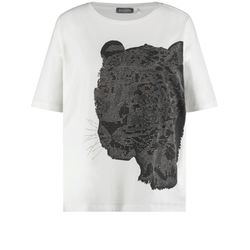 Samoon T-Shirt avec impression frontale - beige/blanc (09602)