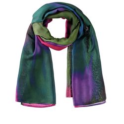 Samoon Scarf - green/purple (05762)
