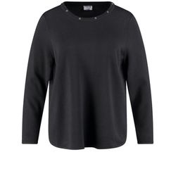 Samoon long-sleeved pullover - black (01100)