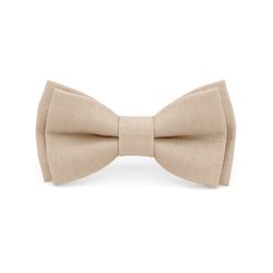 Mr. Célestin Bow tie - Raw Linen Double - beige (Sable)