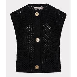 Esqualo Weste aus Grobstrick - schwarz (BLACK)