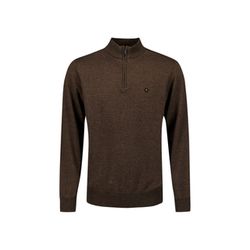 No Excess Pullover mit halbem Reißverschluss - braun (044)