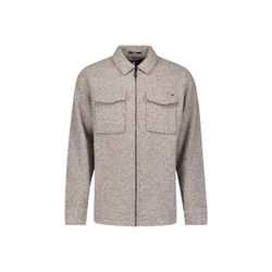 No Excess Overshirt in Wolloptik mit Zipper - grau (102)
