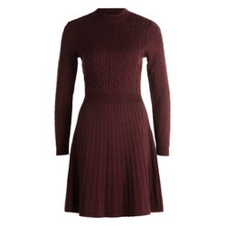 Zero Knitted dress with cable pattern - red (4634)