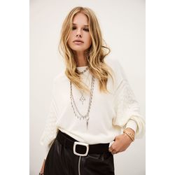 Ba&sh Openwork knit sweater - Jassida - white (ECRU)