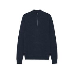 Les Deux Merino-Strickpullover mit halbem Reißverschluss – Greyson - blau (460460)