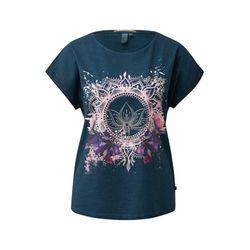 Q/S designed by Oversize-Shirt mit Frontprint  - blau (58D2)