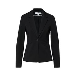 comma Taillierter Blazer aus weichem Jersey mit Reißverschlusstaschen - schwarz (9999)
