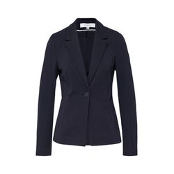 comma Taillierter Blazer aus weichem Jersey mit Reißverschlusstaschen - blau (5976)