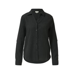 s.Oliver Red Label Strukturierte Hemdbluse mit Turn-up - schwarz (9999)