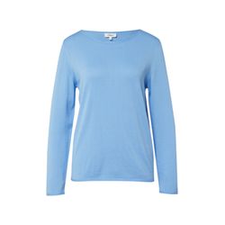 s.Oliver Red Label Feinstrickpullover mit Rollkanten - blau (5141)