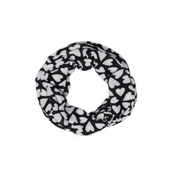 s.Oliver Red Label Floraler Loop-Schal aus Viskose - schwarz/weiß (99A5)