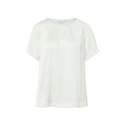 comma Satinierte Kurzarmbluse - weiß (0120)