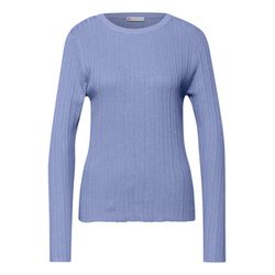 Street One Pullover mit Rippstruktur - blau (17150)