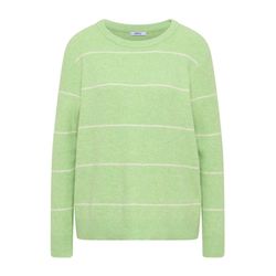 Cecil Gestreifter Strukturpullover - grün (27385)