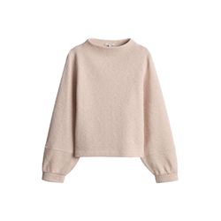 Opus Sweatshirt with two-tone knit look - Glimsa - beige (40042)