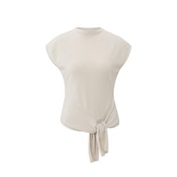 Yaya Sleeveless sweater with knot detail and subtle sequins - beige (99031)