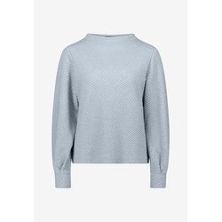Zero Textured sweatshirt with stand-up collar - blue (8713)
