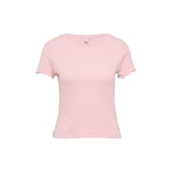 Q/S designed by Ribbed shirt with round neckline - pink (4121)