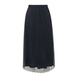 s.Oliver Black Label Eleganter Midirock aus plissiertem Mesh  - blau (5959)