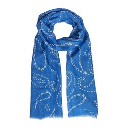 s.Oliver Red Label Scarf with paisley artwork - blue (55A9)