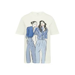 s.Oliver Red Label Baumwoll-T-Shirt im Relaxed Fit  - weiß (02E0)