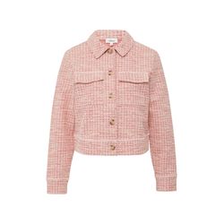 s.Oliver Red Label Cropped bouclé sweat jacket with patch pockets - red (4101)
