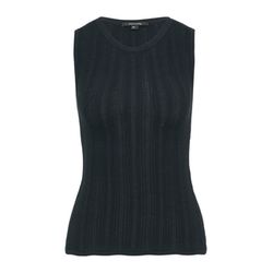 comma Haut en maille coupe ajustée avec motif texturé - bleu (5976)