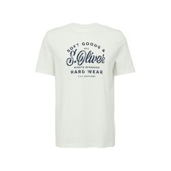 s.Oliver Red Label Baumwoll-T-Shirt mit Frontprint - weiß (01D1)