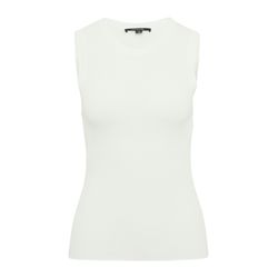 comma Ribbed knitted top slim fit - white (0120)